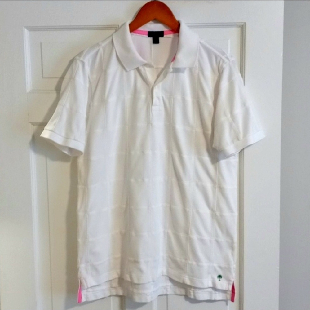 🌴RARE Lilly Pulitzer Via Palm Beach🌴 - Men's White Patch S/S Polo